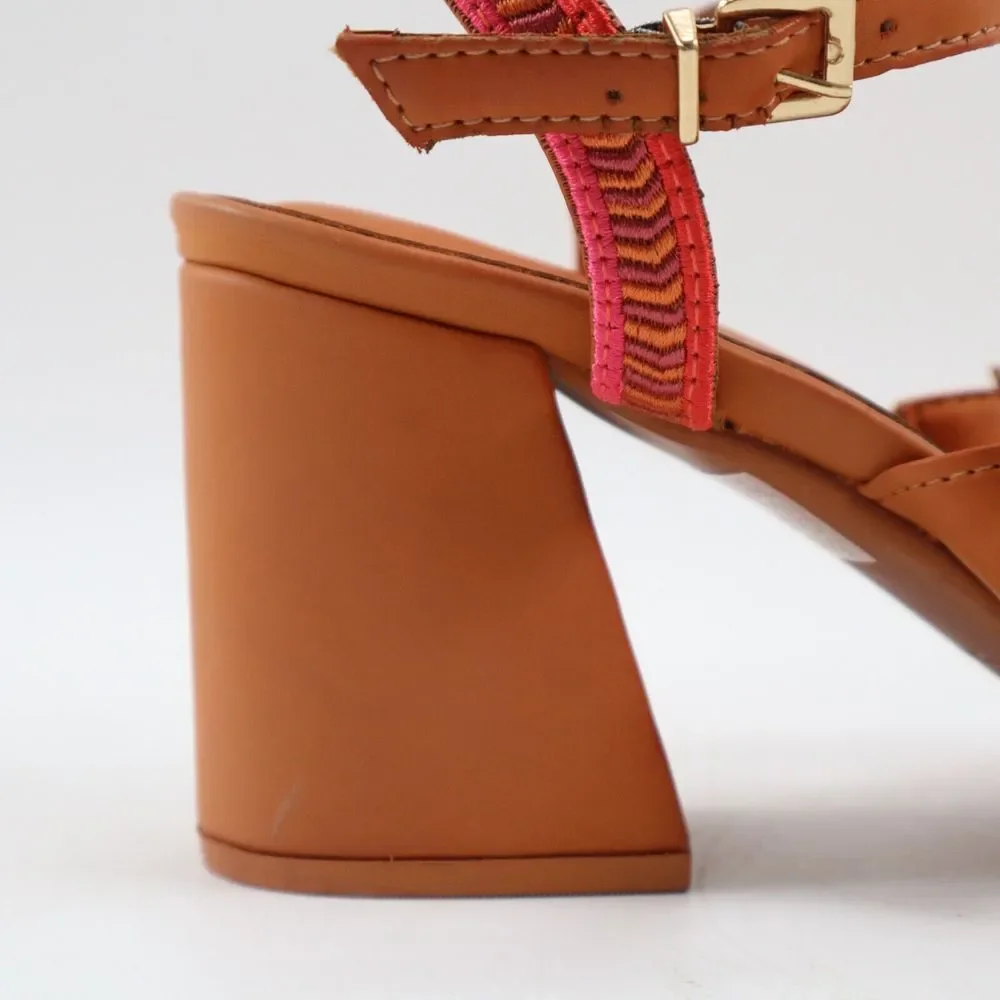 🔥NEW FARM RIO Brown Beaded Heel Sandals 7US/38EU MSRP$185 SHIPS TODAY🔥 - Picture 10 of 11